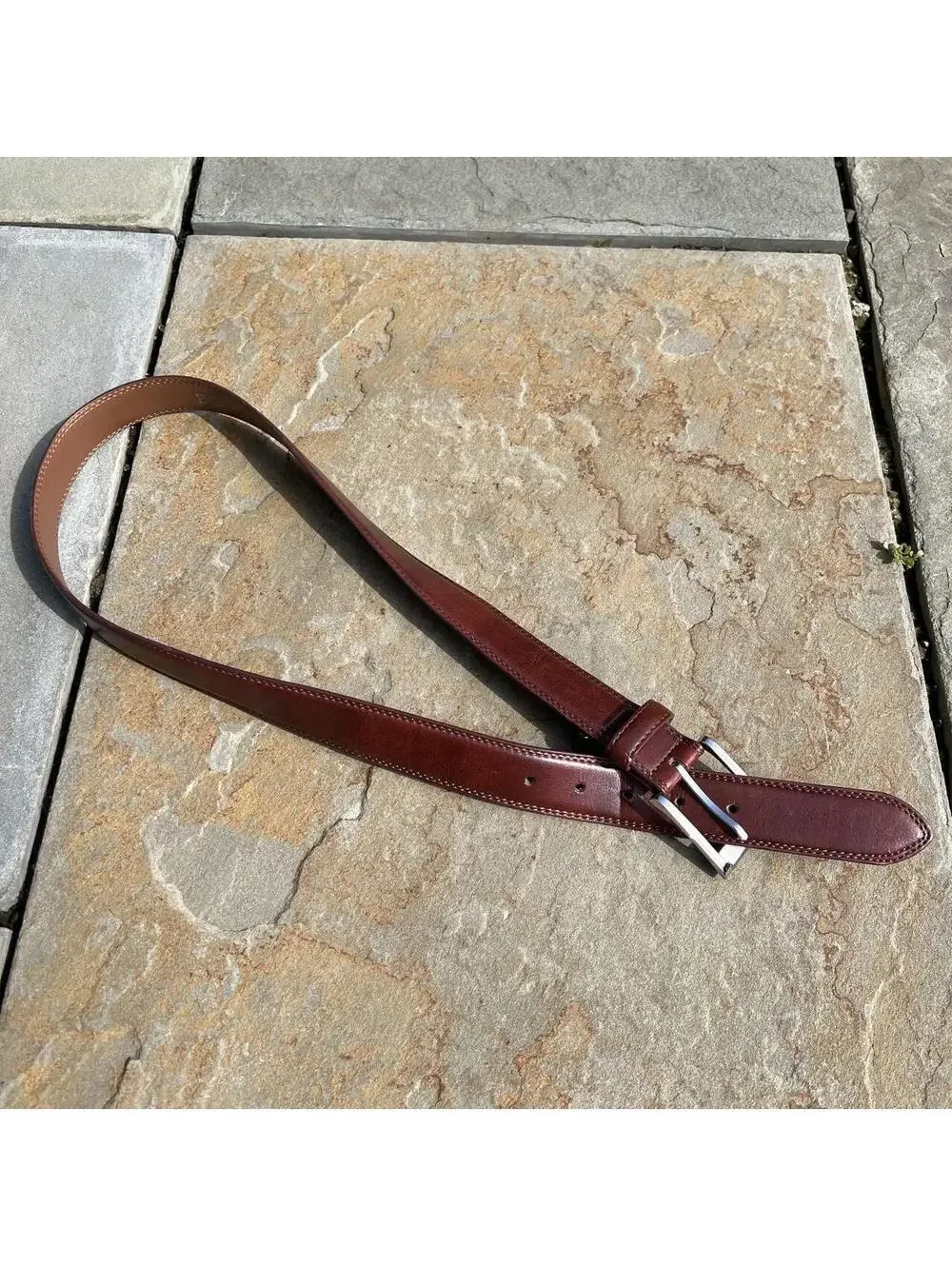 Neo Vintage 90s Brown Oil Tanned Leather Belt